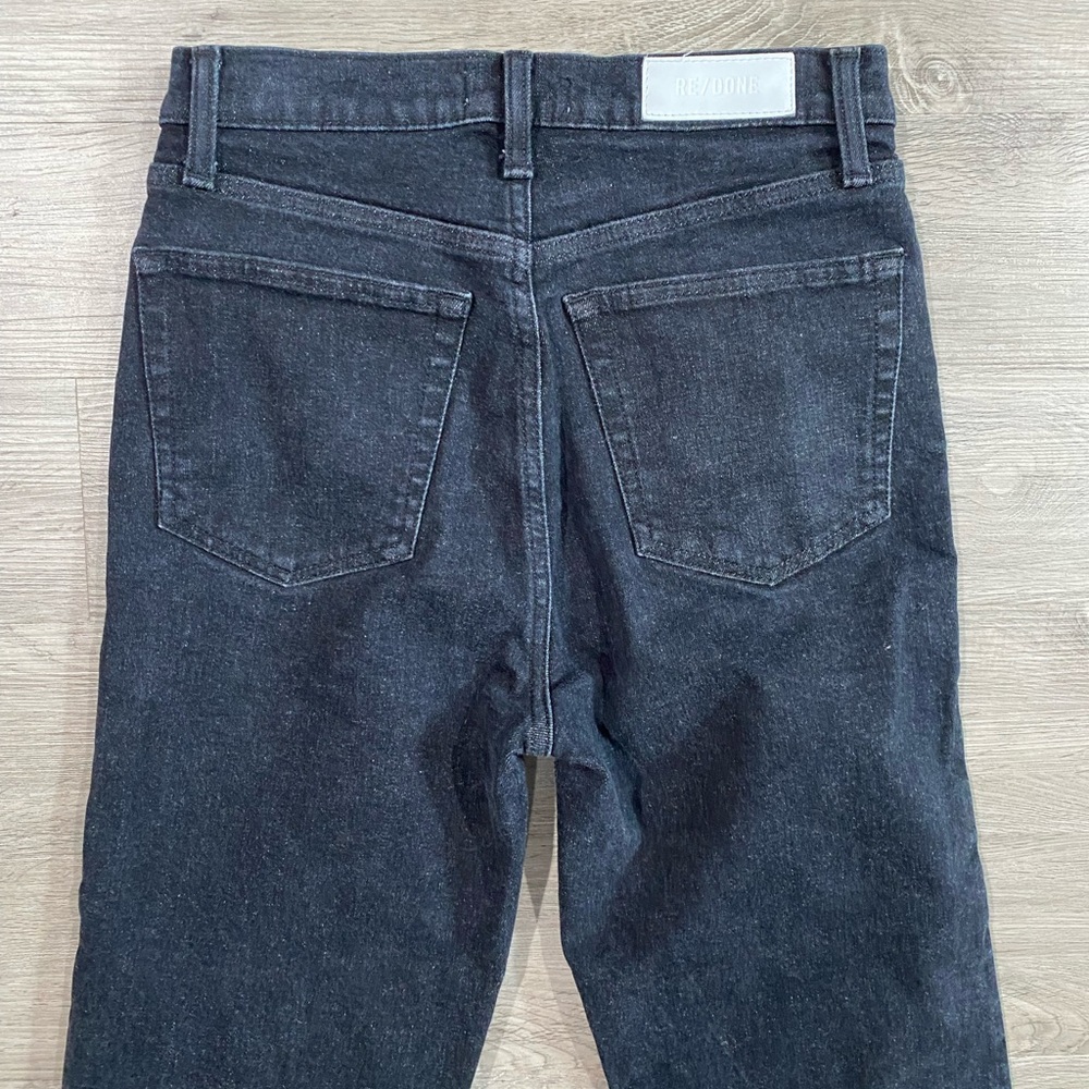 Re/Done High Rise Black Women's Jeans COMFORT STRETCH HIGH RISE STOVE‎ PIPE 27 - Picture 6 of 8